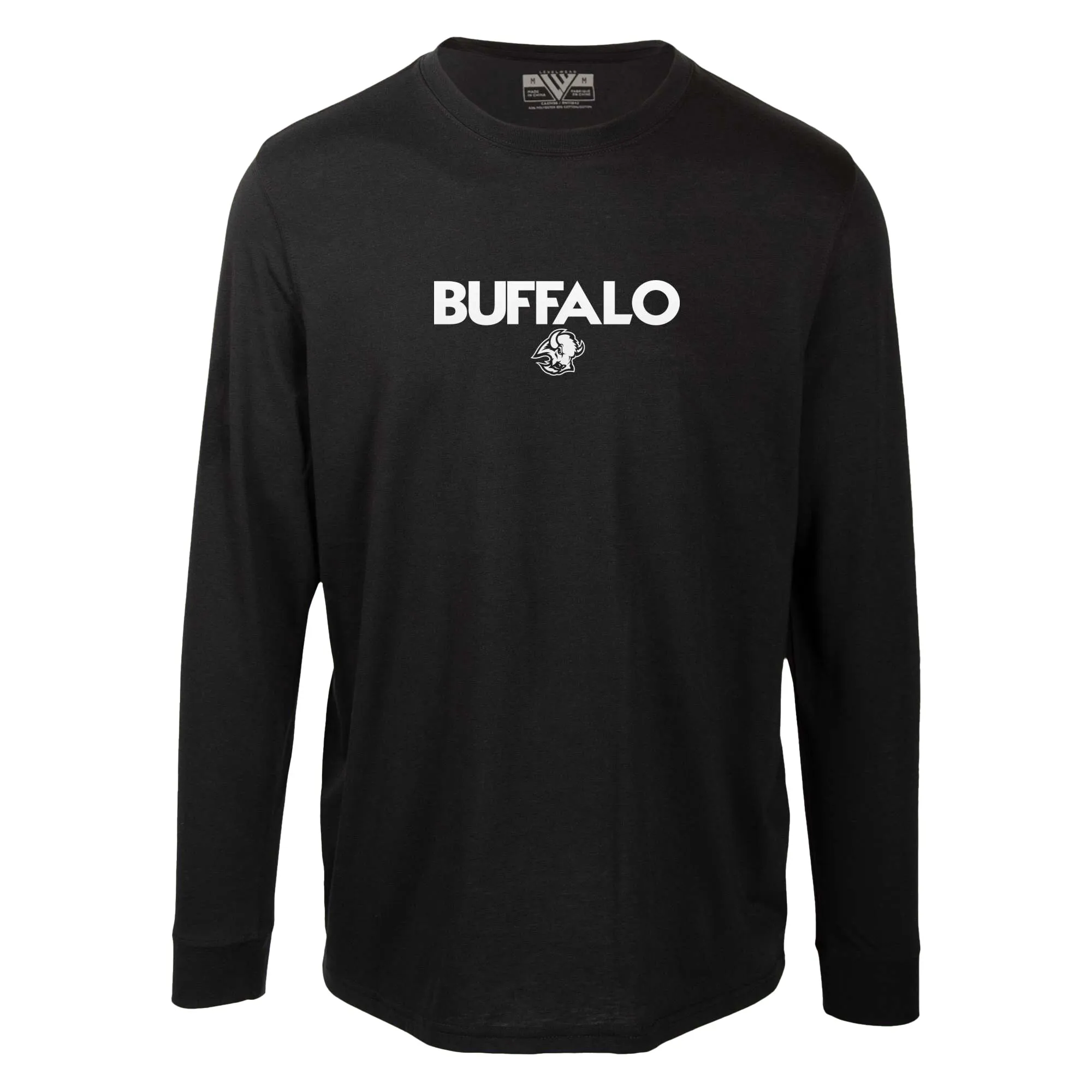 Men's Buffalo Sabres Levelwear Black Oscar City Capsule Long Sleeve T-Shirt