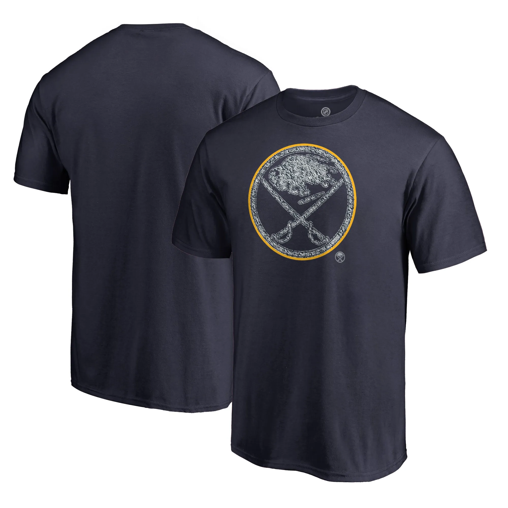 Men's Buffalo Sabres Navy Static Logo T-Shirt