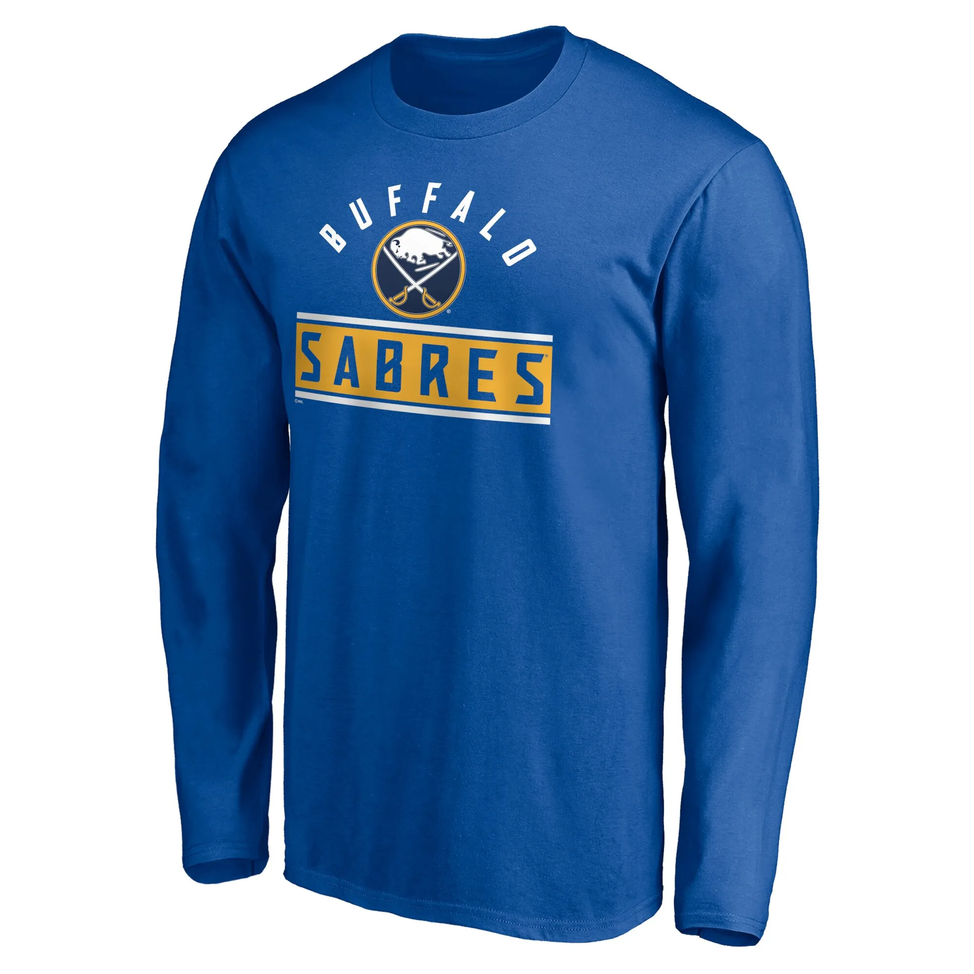 Men's Buffalo Sabres Royal Team Arch Knockout Long Sleeve T-Shirt