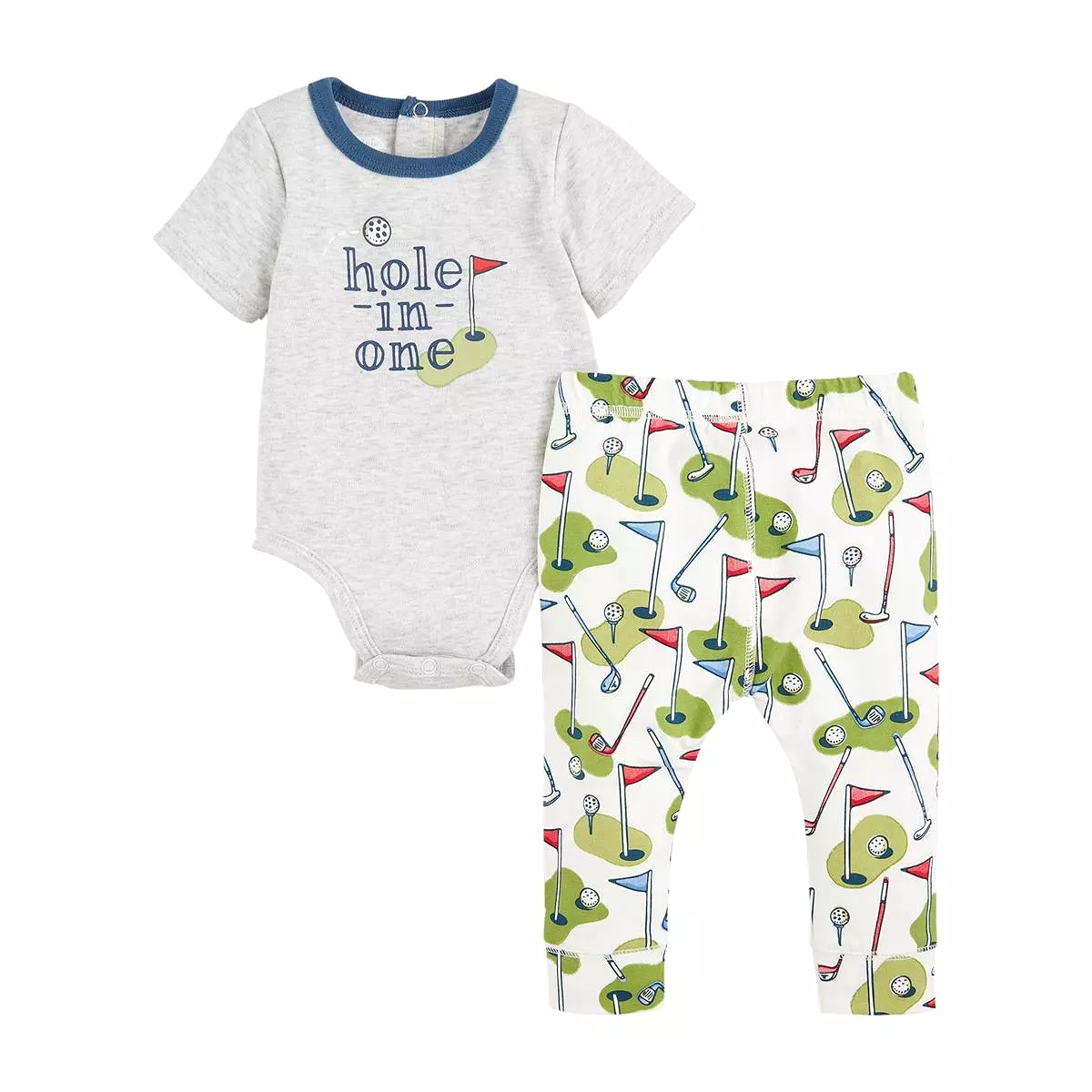 Mud Pie Golf Crawler & Pant 2pc Set