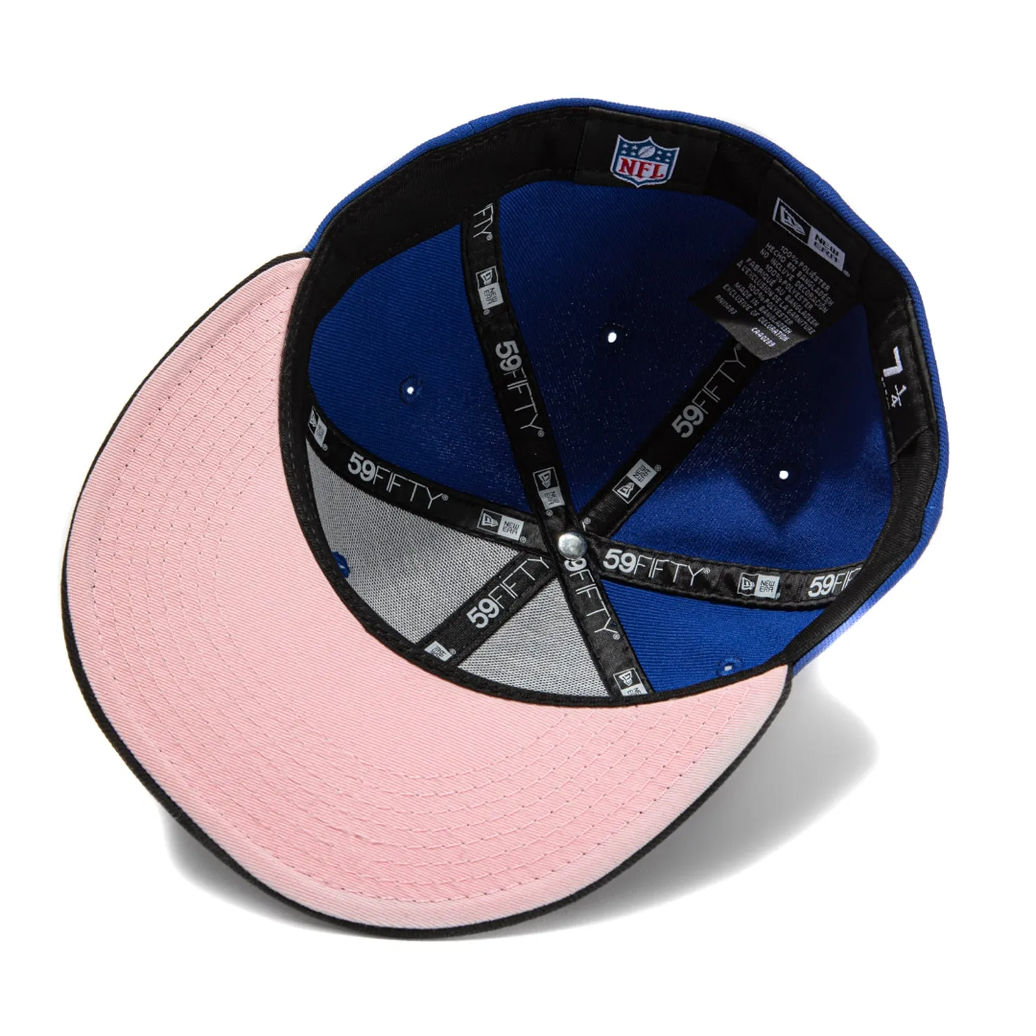 New Era 59Fifty Buffalo Bills 50th Anniversary Patch Pink UV Hat -  Royal, Black