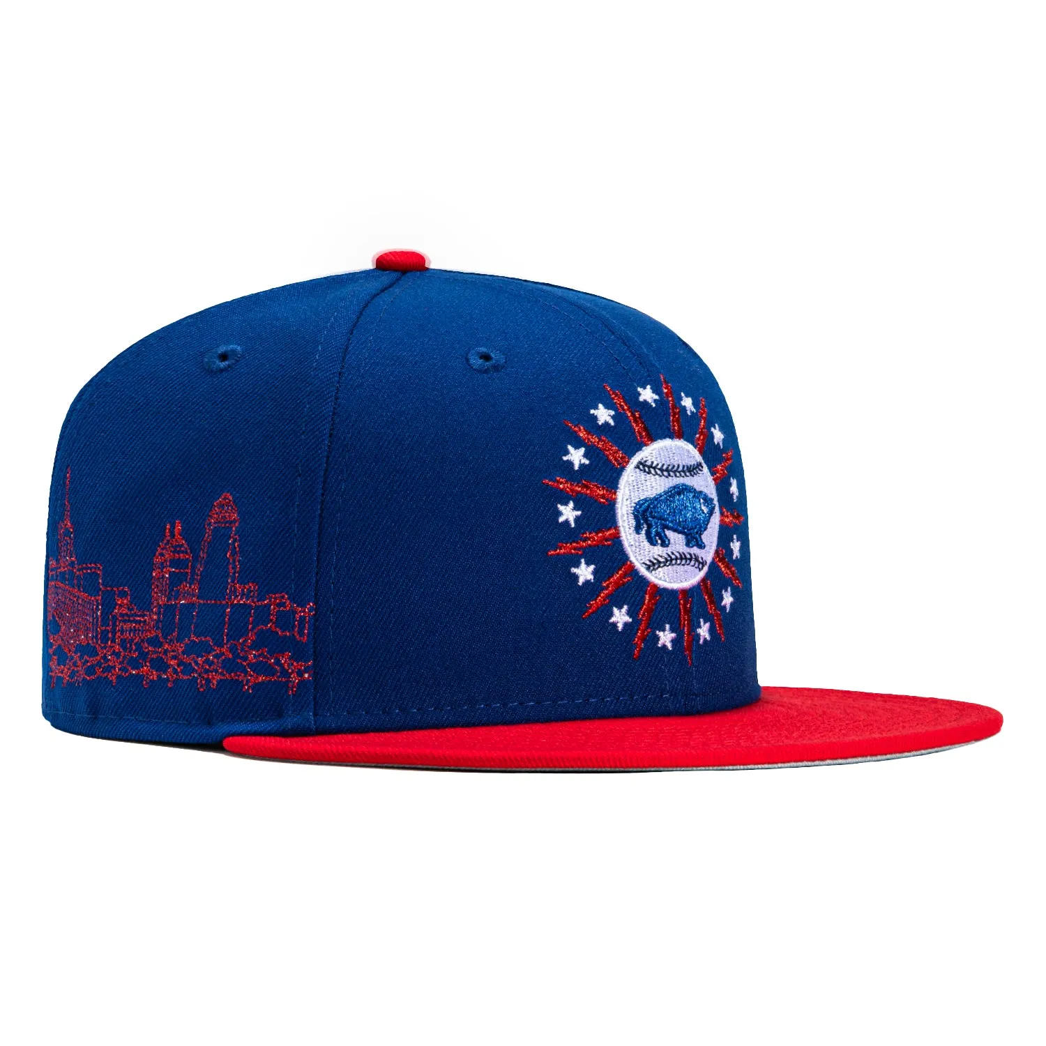 New Era 59Fifty Buffalo Bisons Local Patch Hat - Royal, Red