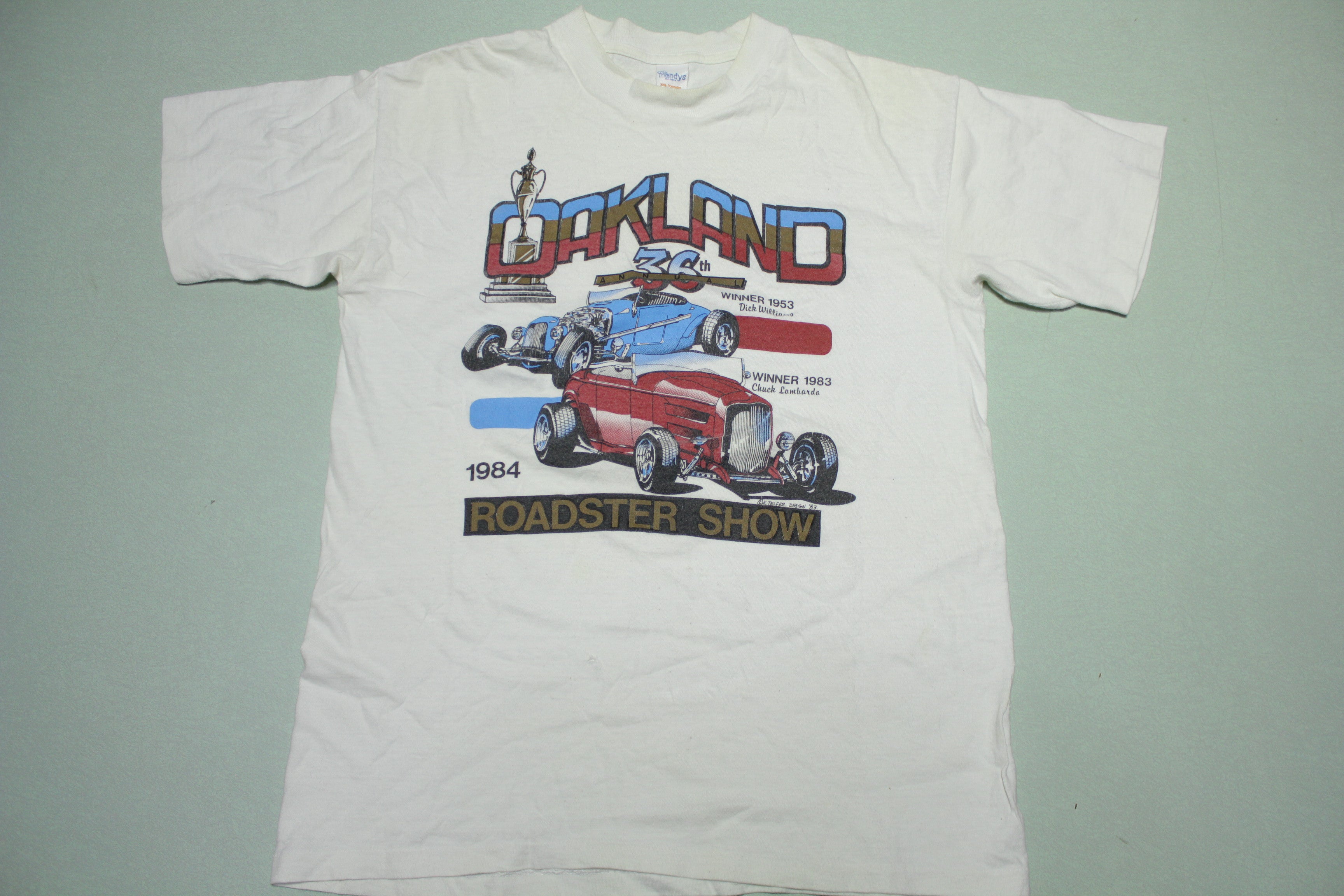 Oakland 1984 Roadster Show Vintage 80's Dick Williams Chuck Lombardo Hot Rod T-Shirt