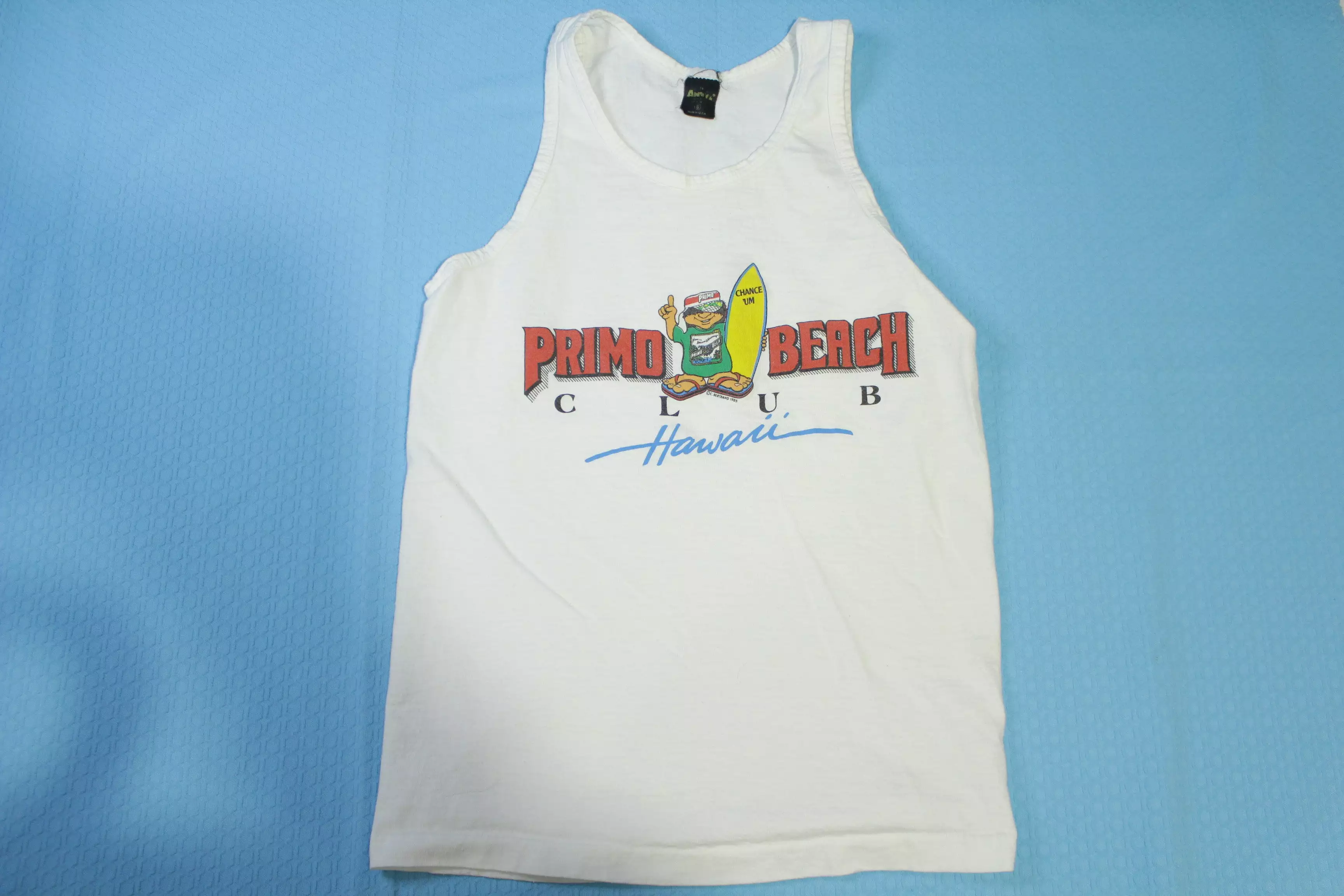 Primo Beer Beach Club 1985 Chance 'Um Hawaii Vintage 80's Tank Top