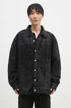 Rick Owens corduroy jacket Jumbo Worker black color DU02D2761.HCF