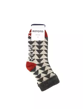 Rototo Comfy Room Socks Charcoal / Red