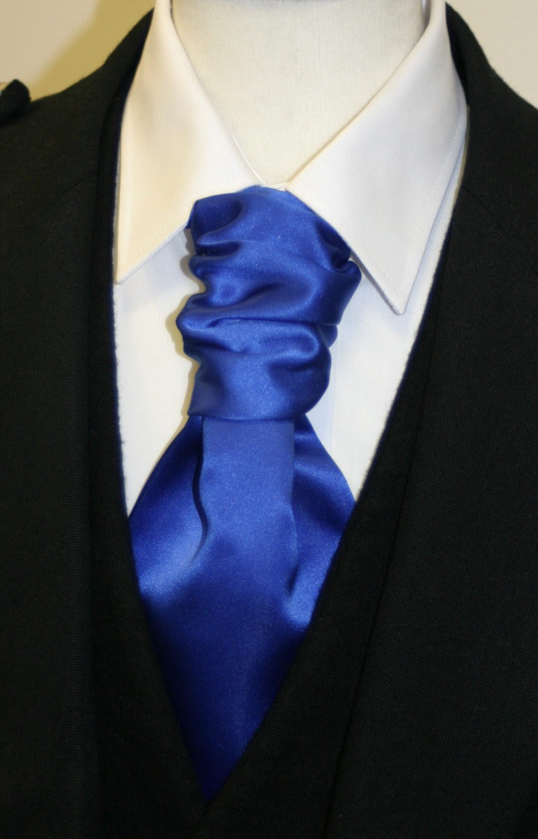 Royal blue Ruche Cravat