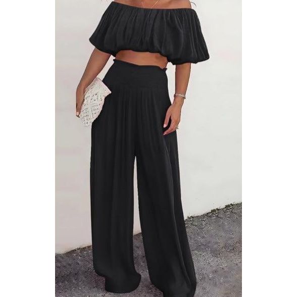 Sexy Loose Off Shoulder Top and Pant Set