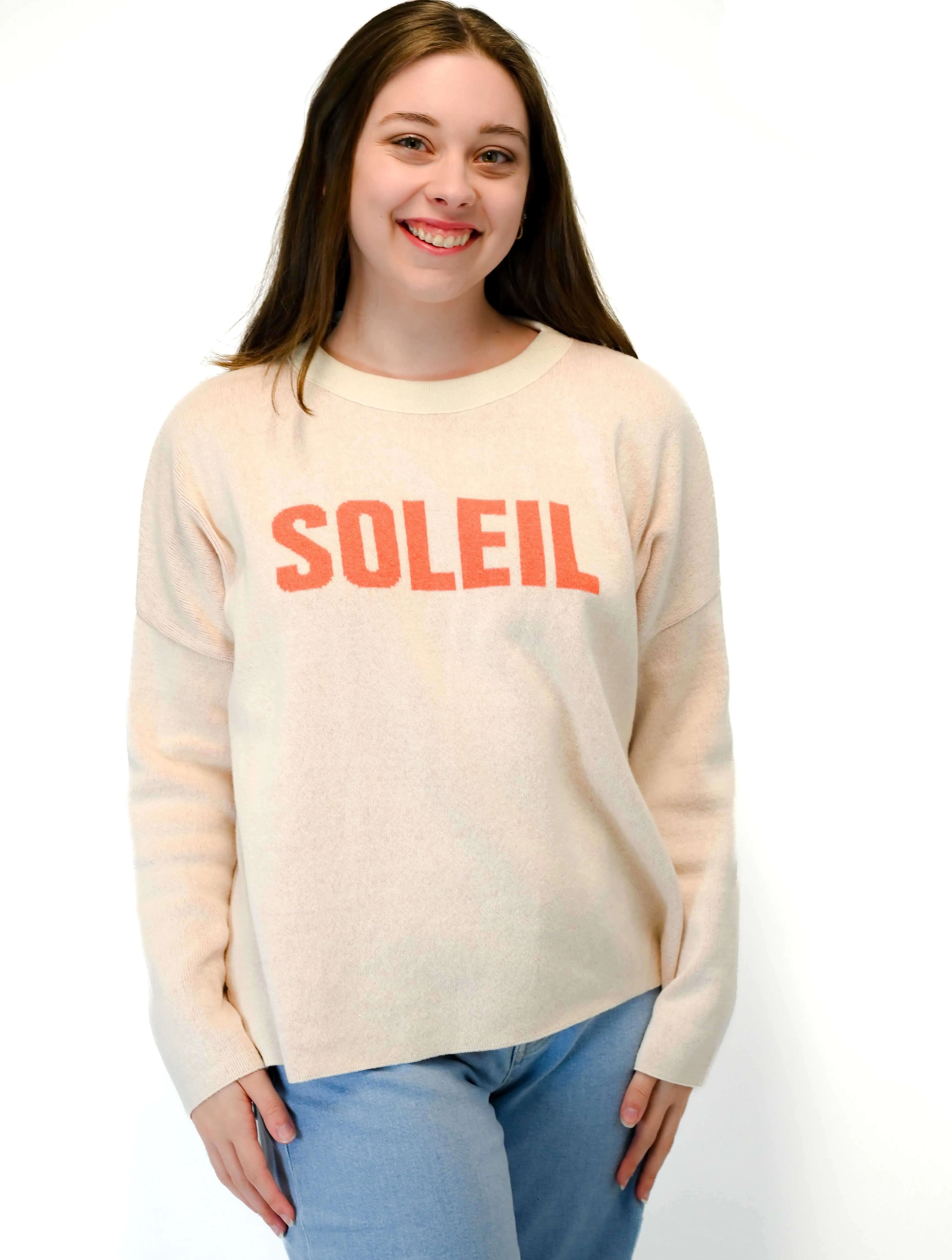 Soleil Sweater in Natural/Orange