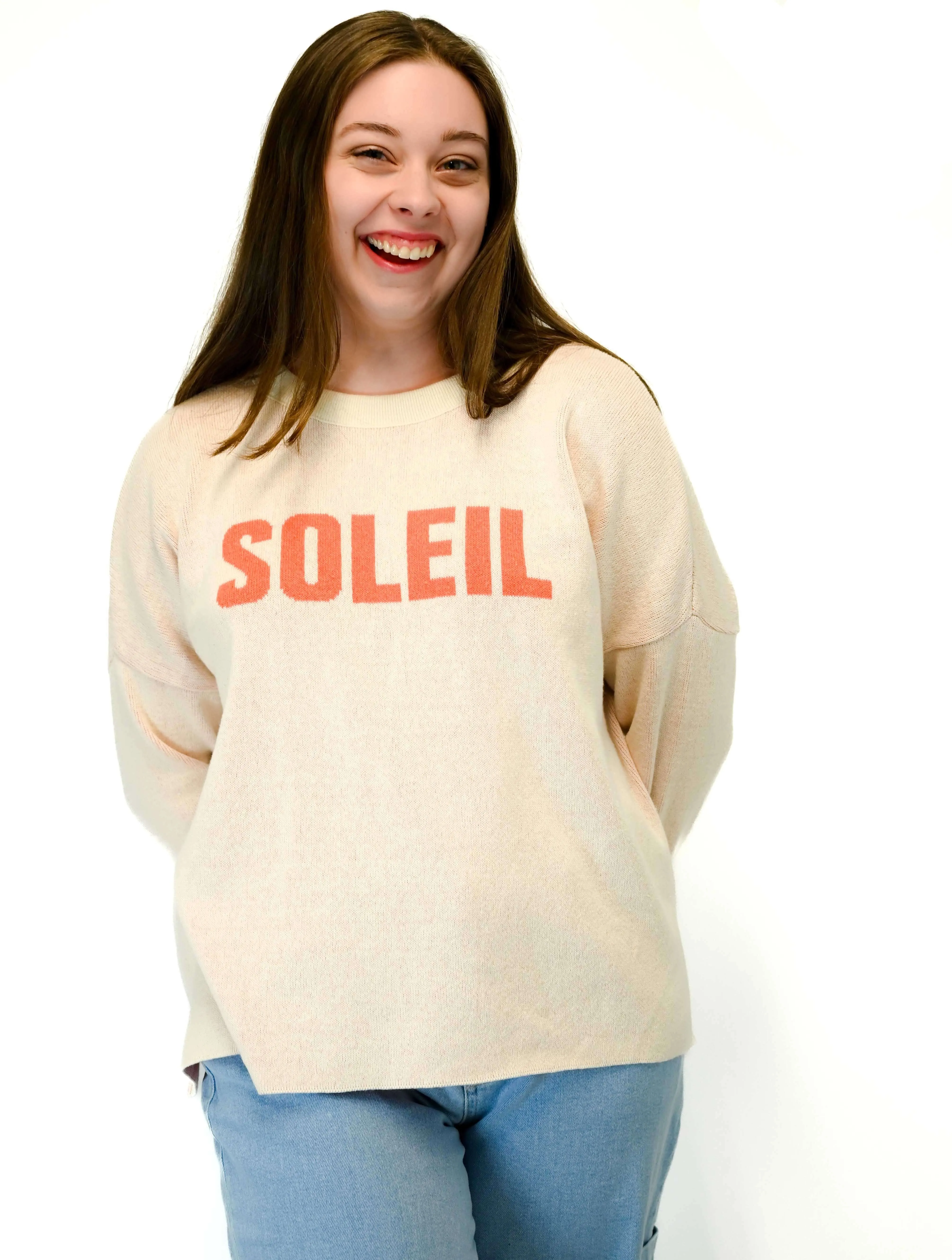 Soleil Sweater in Natural/Orange