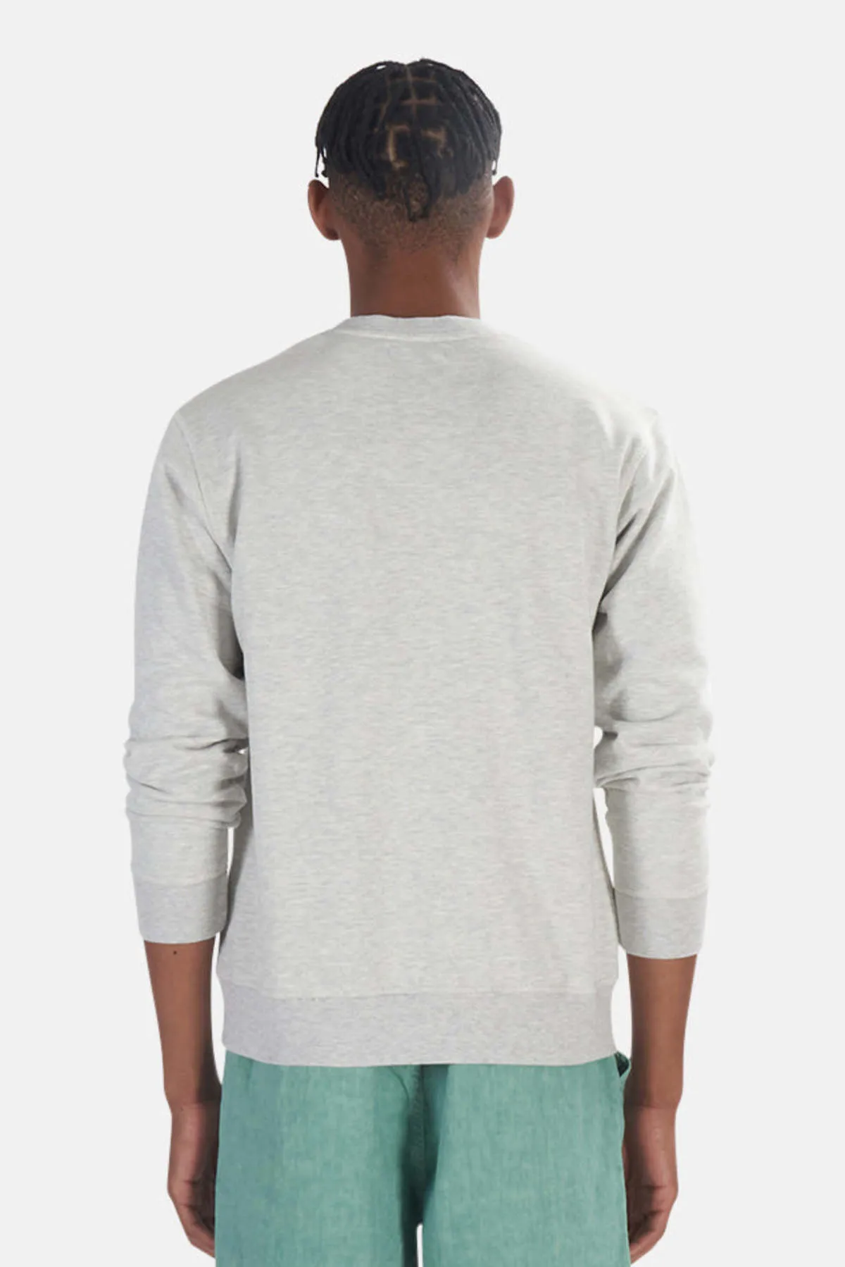 Stone Wash Crewneck Sweater - White