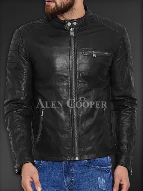 Stylish and comfortable real leather jacket for men