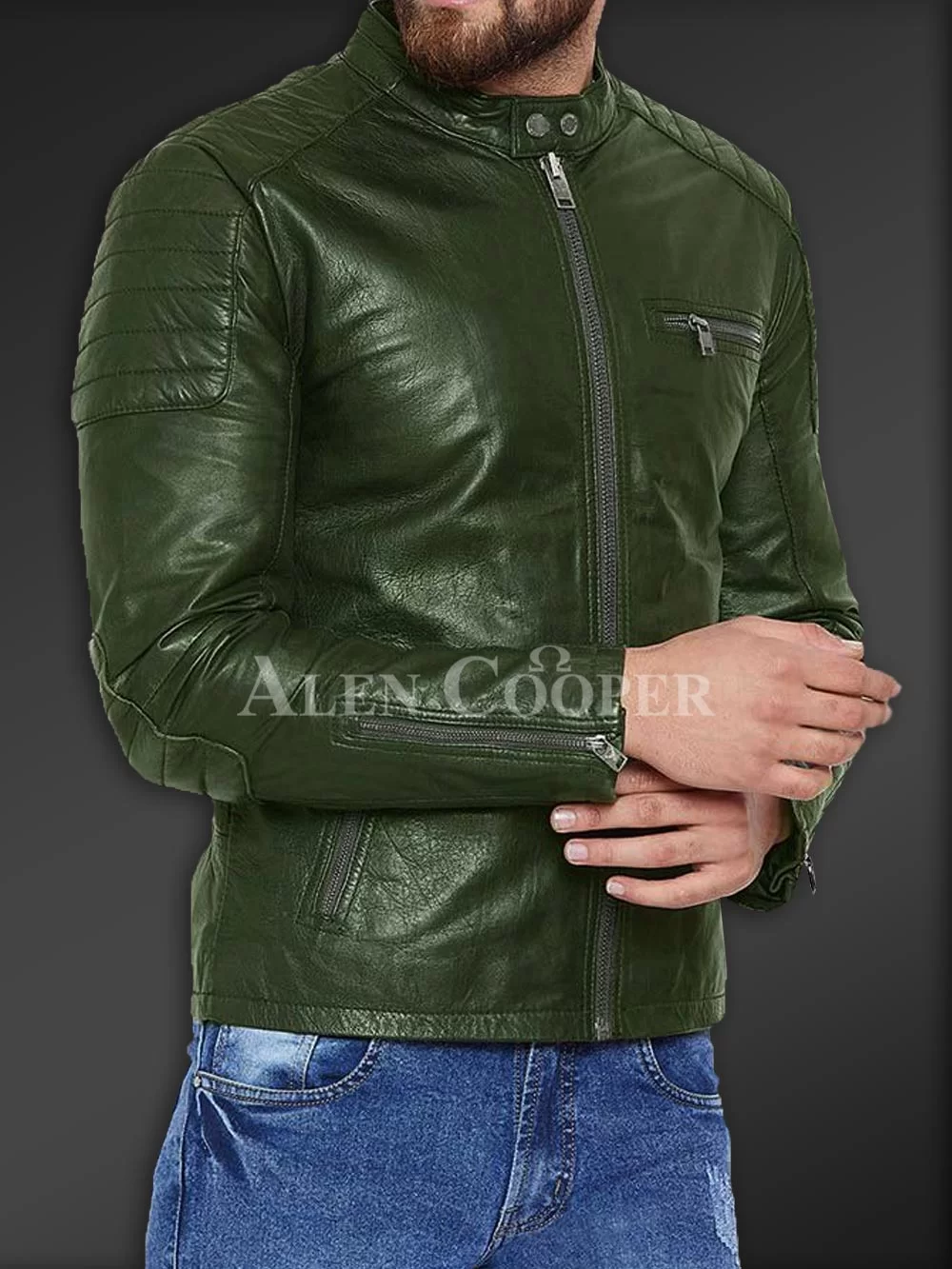 Stylish and comfortable real leather jacket for men