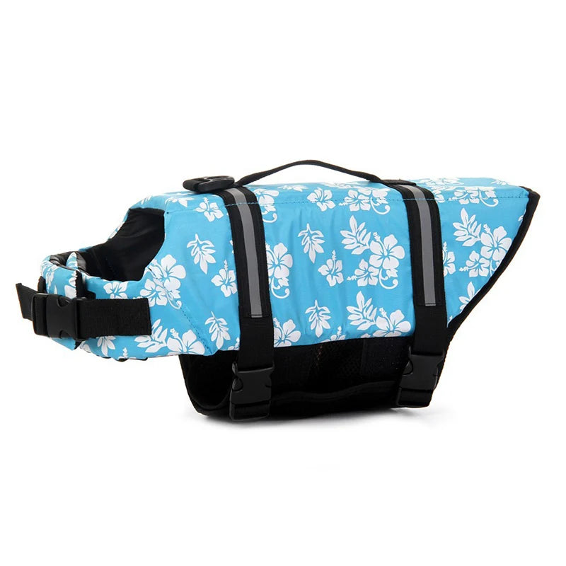 Summer Dog Fun & Safety: Adjustable Life Jacket & Swimwear, Reflective & Breathable, Great for Pool, Beach, & More!