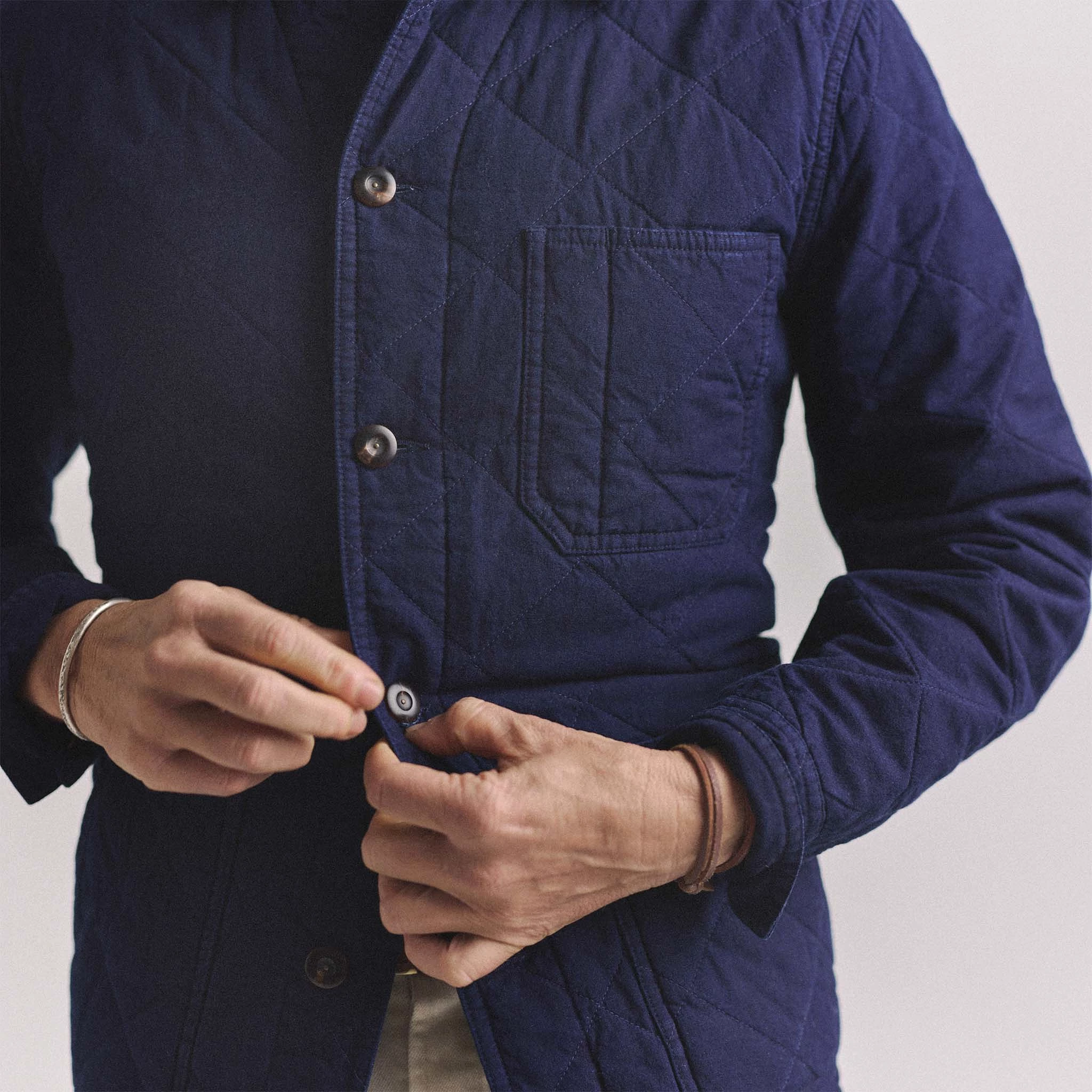 The Ojai Jacket in Indigo Diamond Quilt