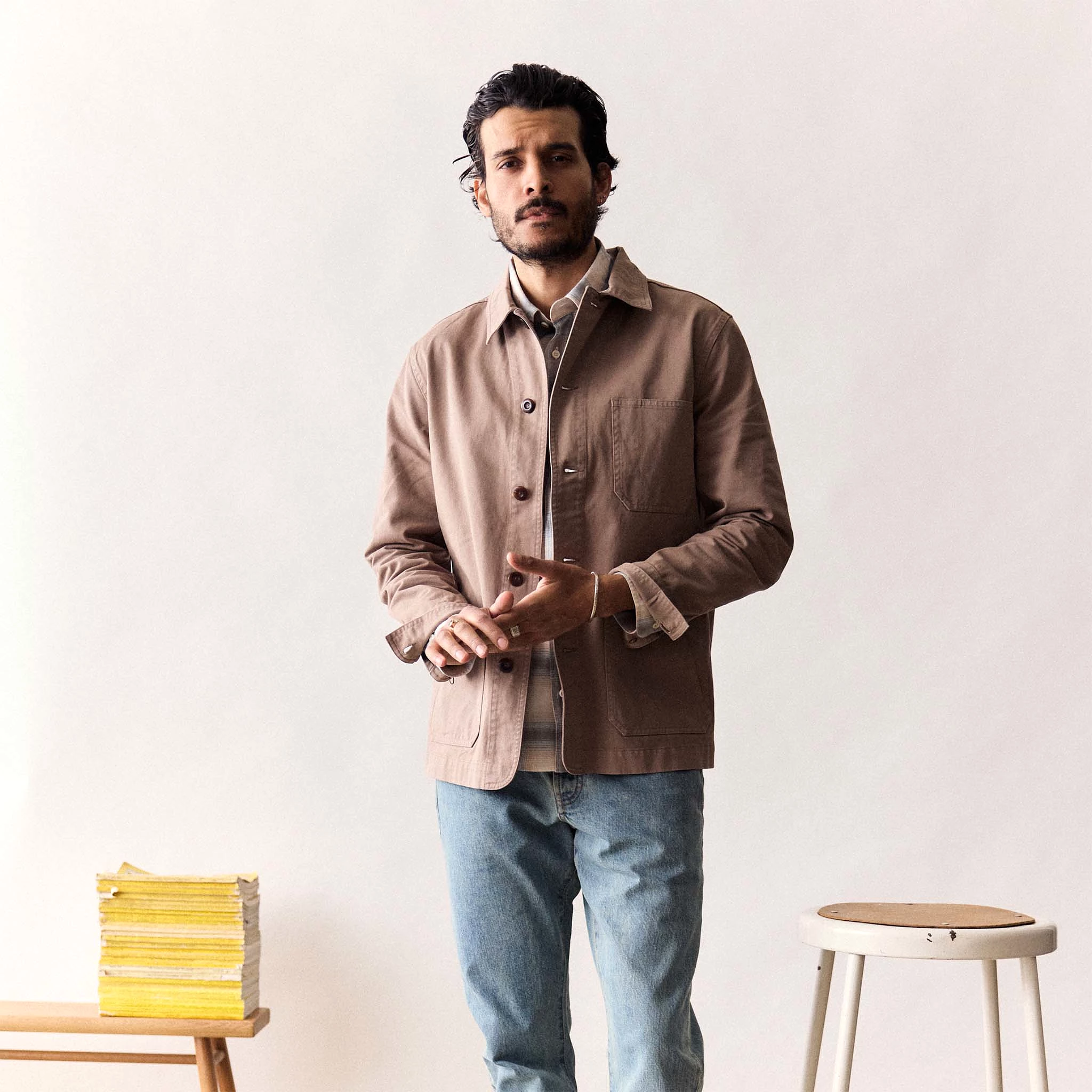 The Ojai Jacket in Organic Dried Earth Foundation Twill