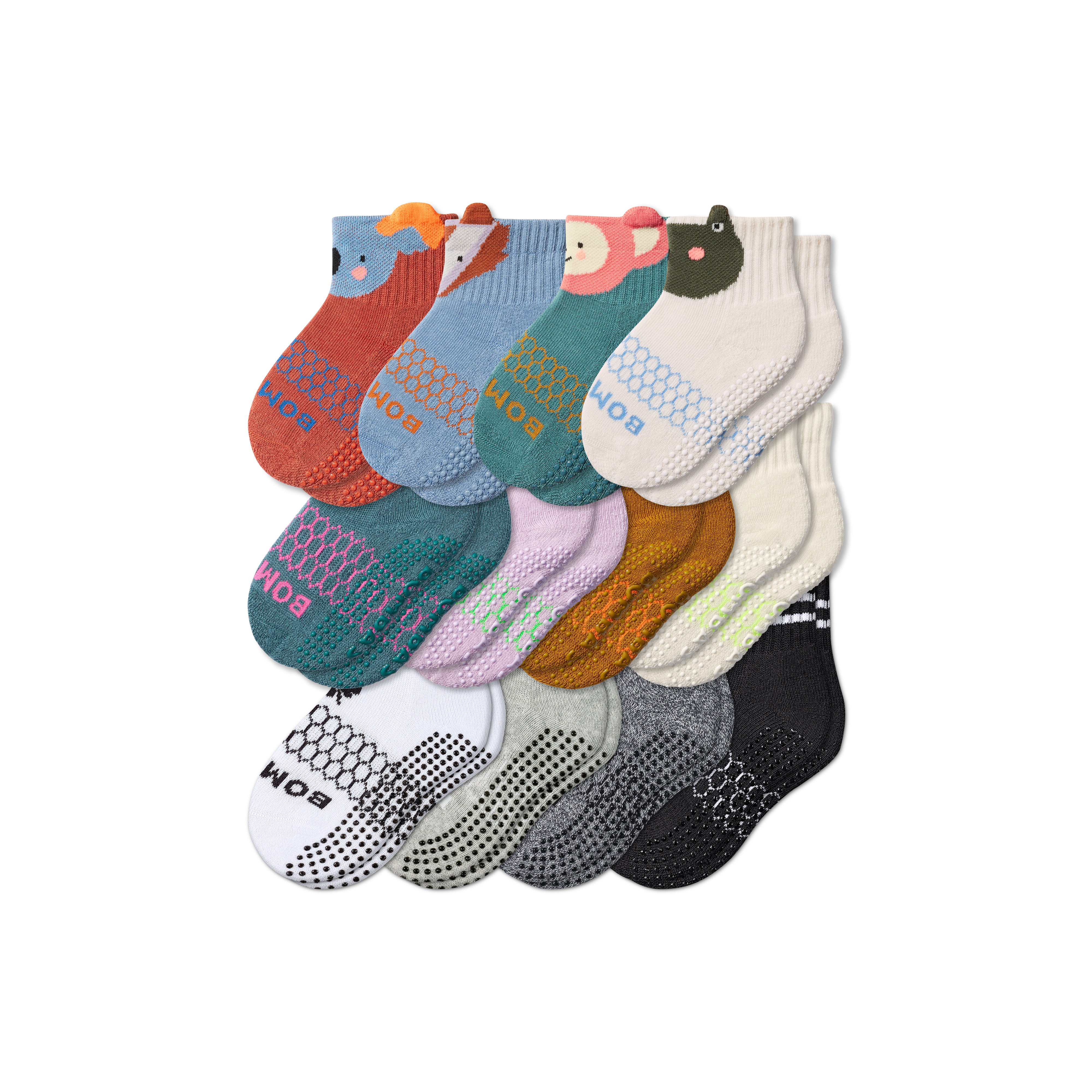 Toddler Gripper Calf Sock 12-Pack