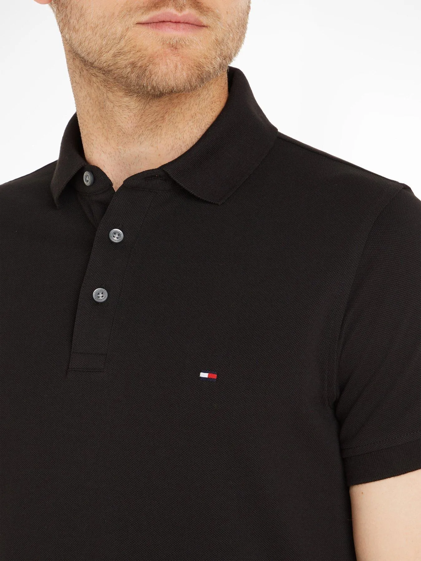 Tommy Hilfiger Core 1985 Slim Polo Shirt - Black