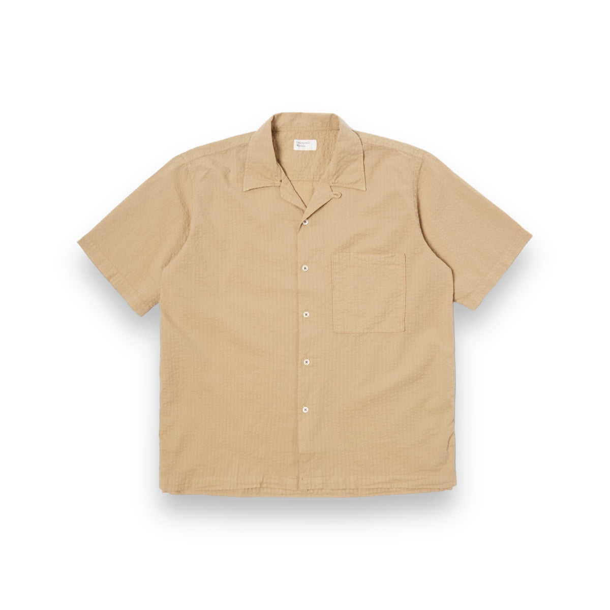 Universal Works Camp II Shirt Onda Cotton 30669 summer oak