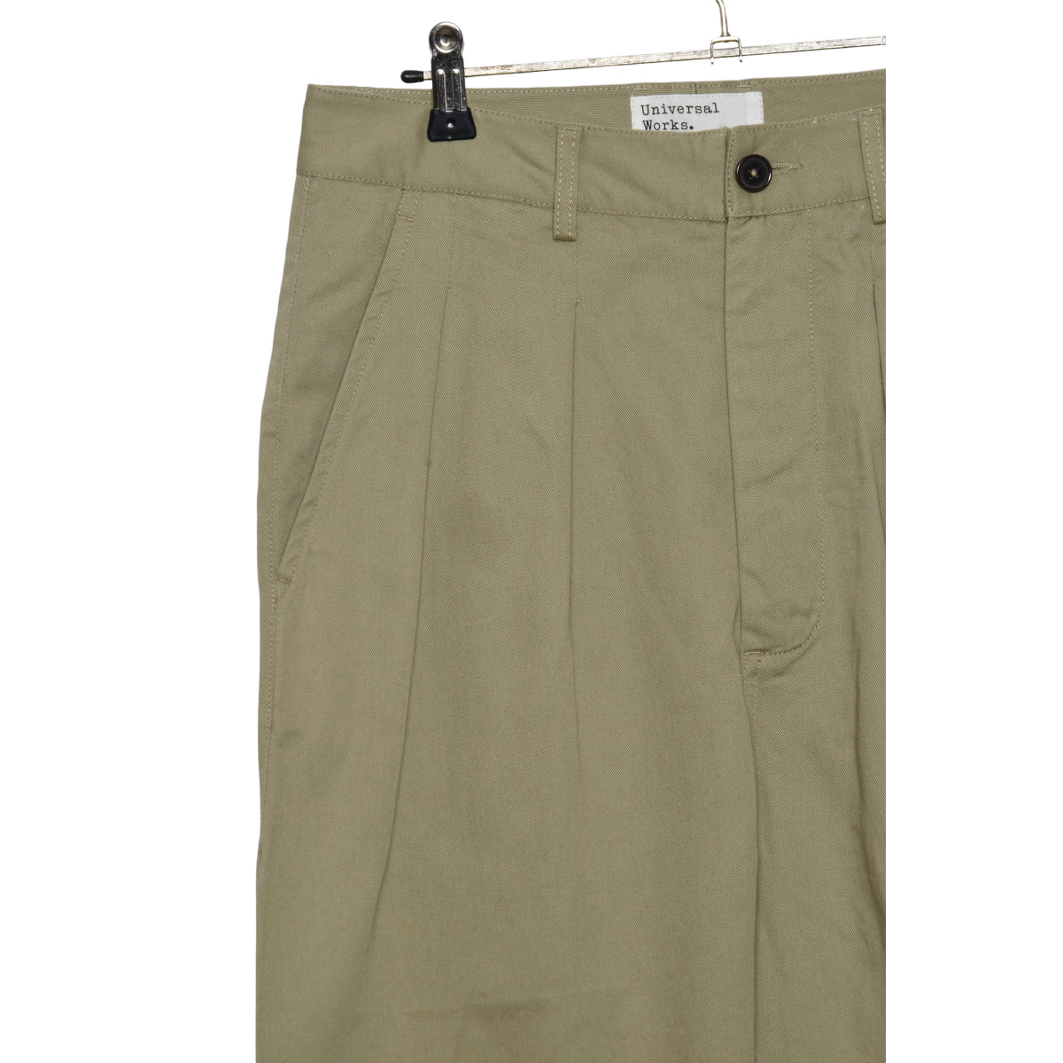 Universal Works Double Pleat Pant twill stone 00133