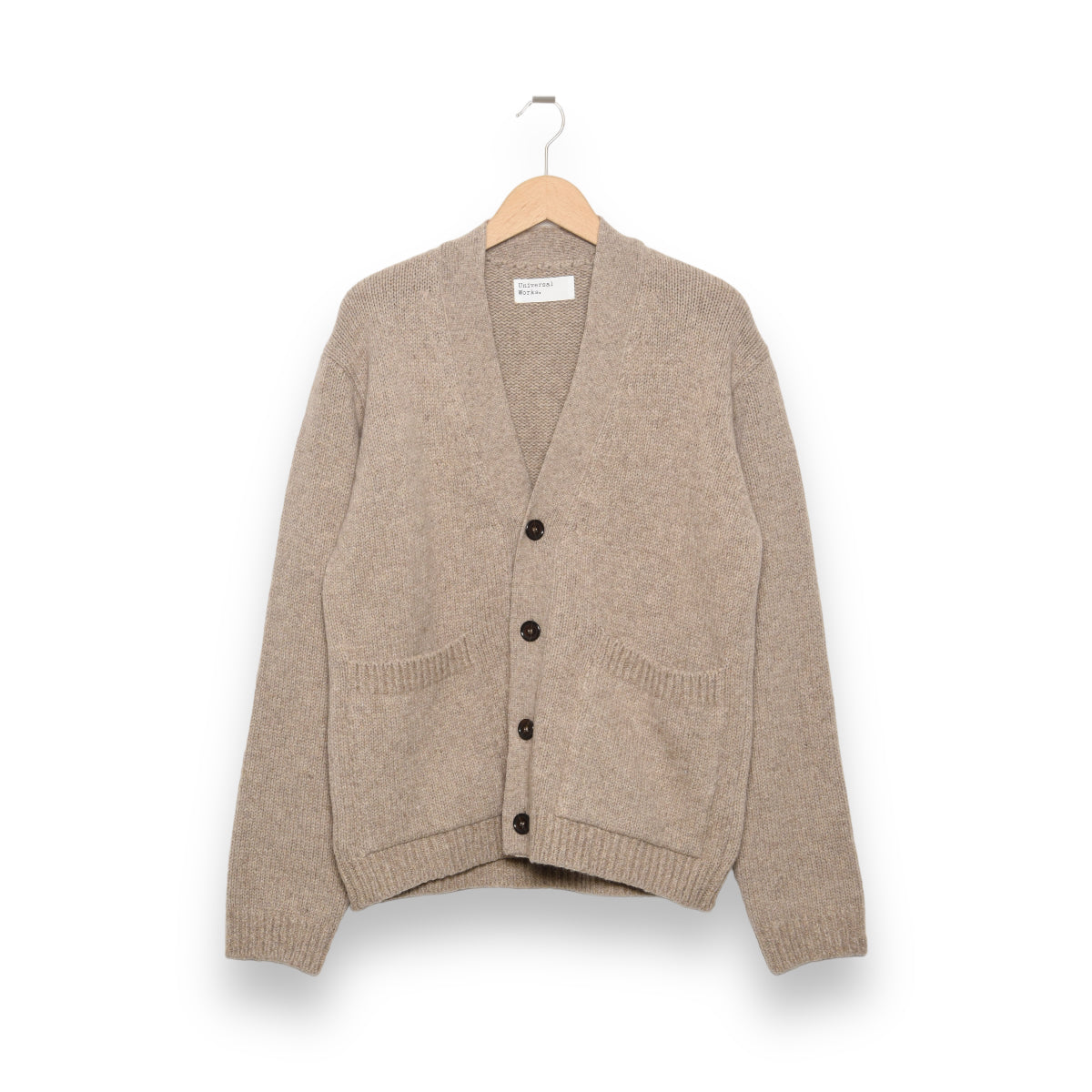 Universal Works Langdale Cardigan 29476 Eco Wool oatmeal