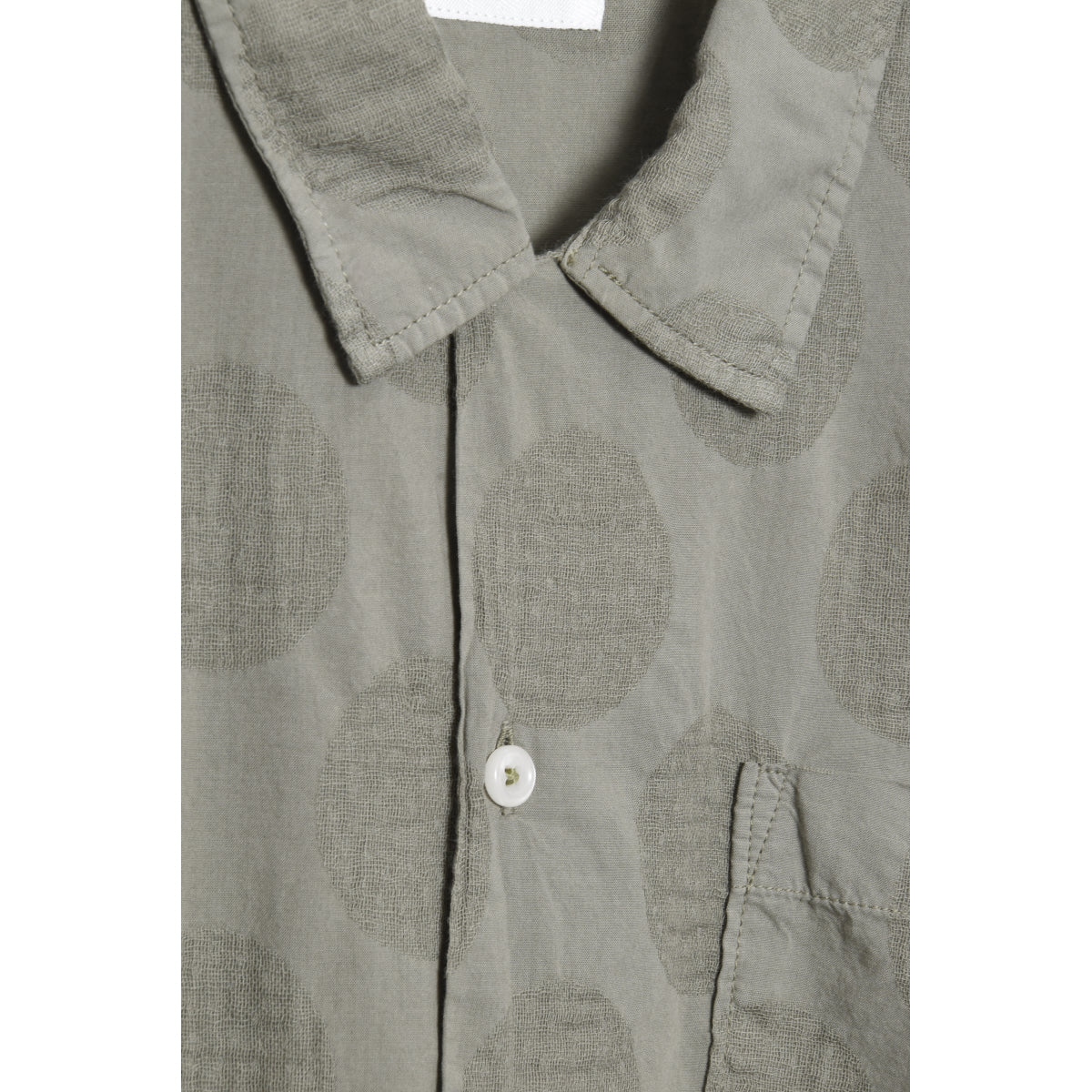 Universal Works Road Shirt dot cotton lt olive 28684