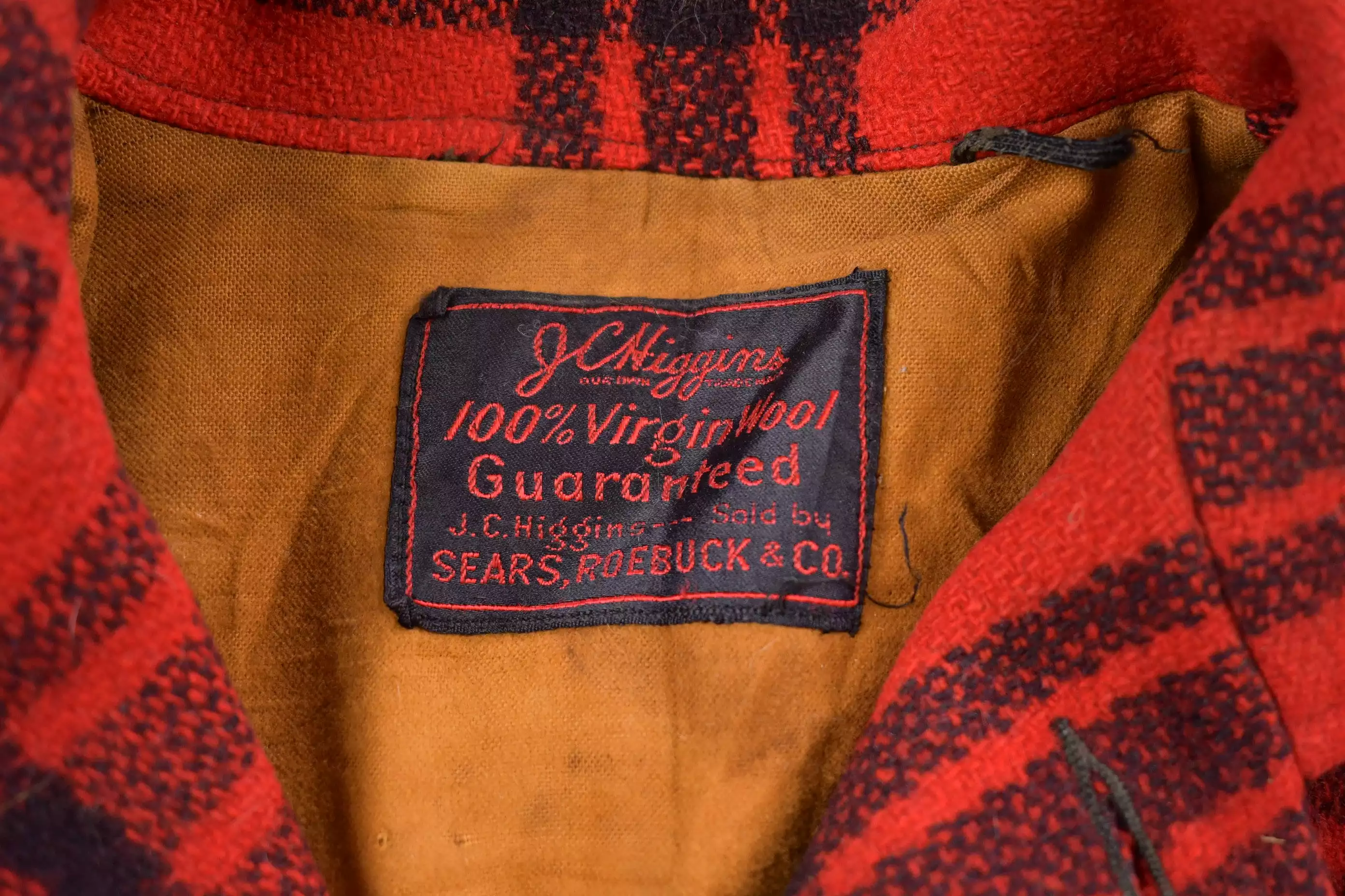 Vintage 1960s Sears 100% Wool Jacket / Wool Jacket  / Vintage 90s Jacket / Outdoor / Winter / Buffalo Plaid Chore Coat