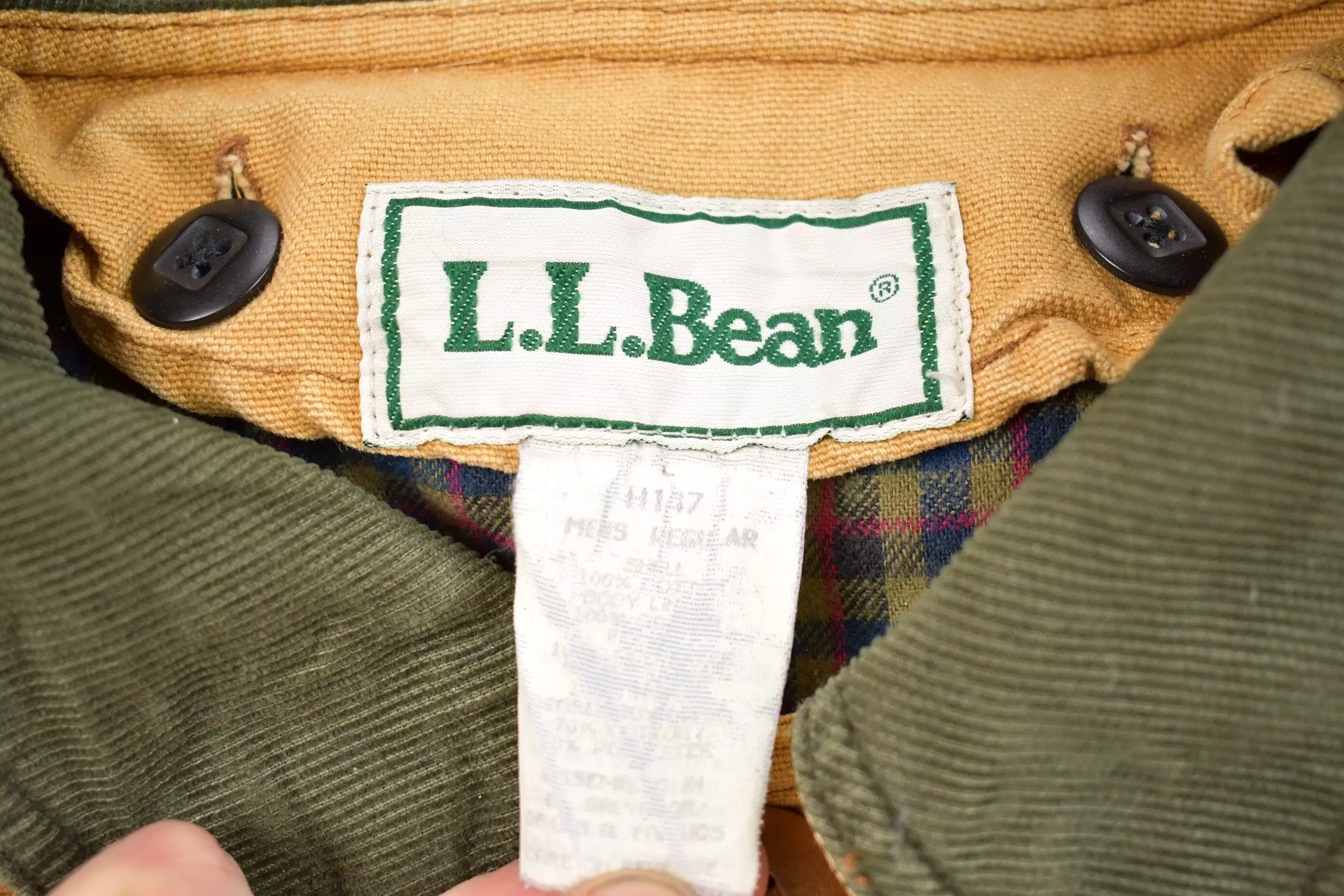 Vintage 1970s LL Bean Chore Jacket / Workwear / Streetwear / Made In USA / 90s / Blanket Lined Jacket / D Pocket / Union Made