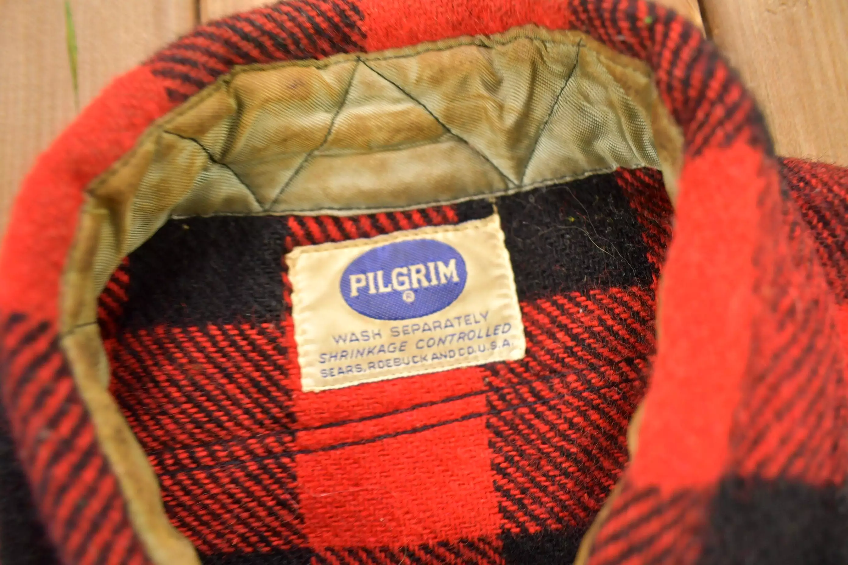 Vintage 1970s Pilgrim Buffalo Plaid Button Up Shirt / 1970s Button Up / Vintage Flannel / True Vintage