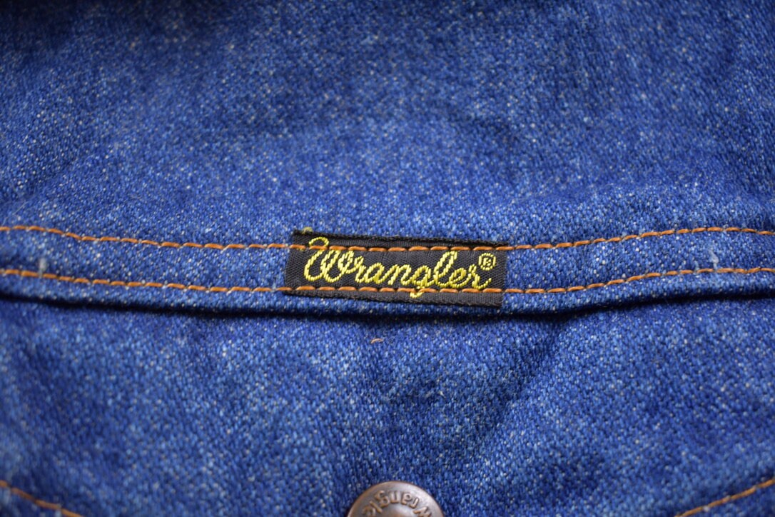 Vintage 1970s Wrangler Workwear Denim Jean Jacket / Button Up Denim / Streetwear / Vintage Fall Outerwear / Fall Jacket / True V