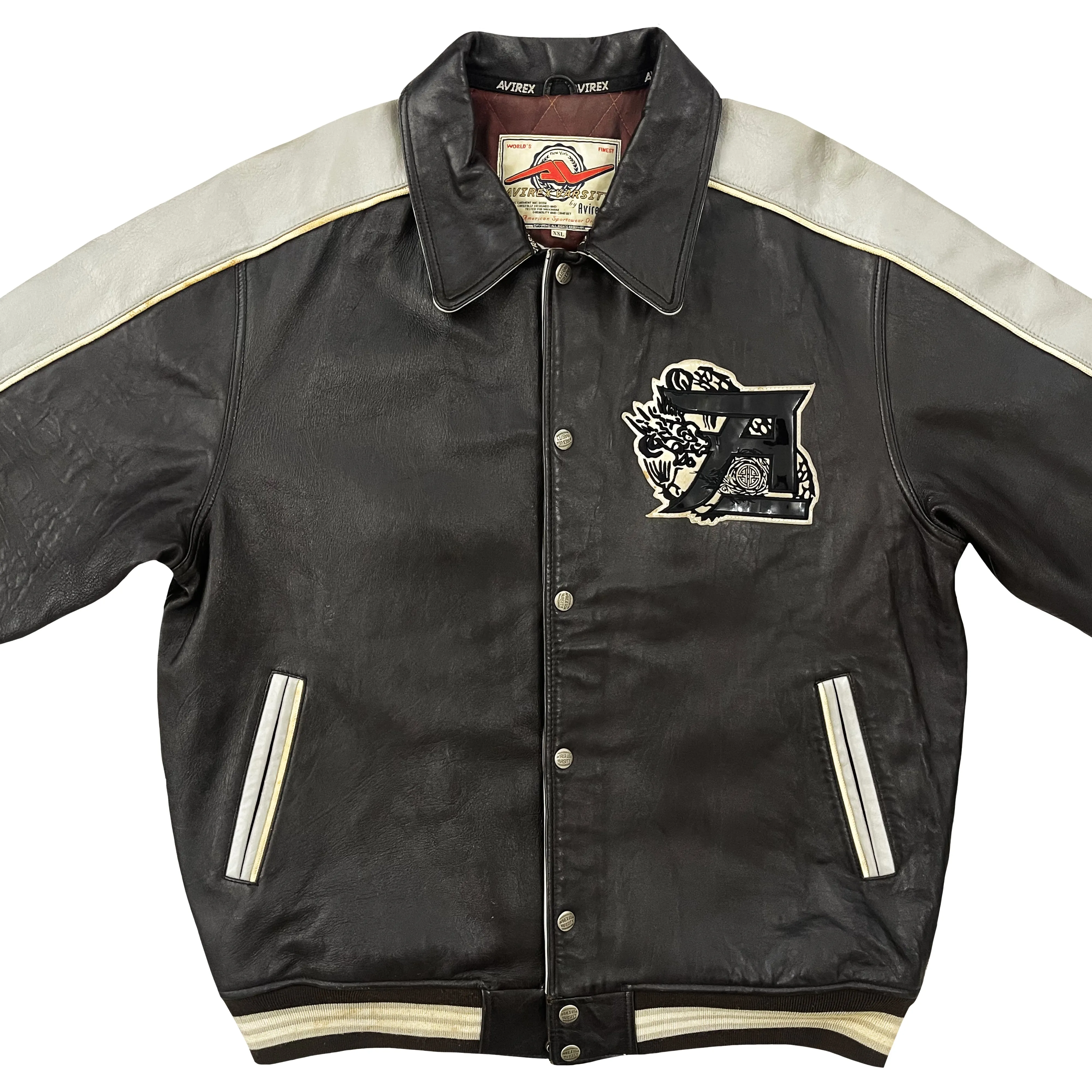 Vintage Avirex Leather Varsity Jacket