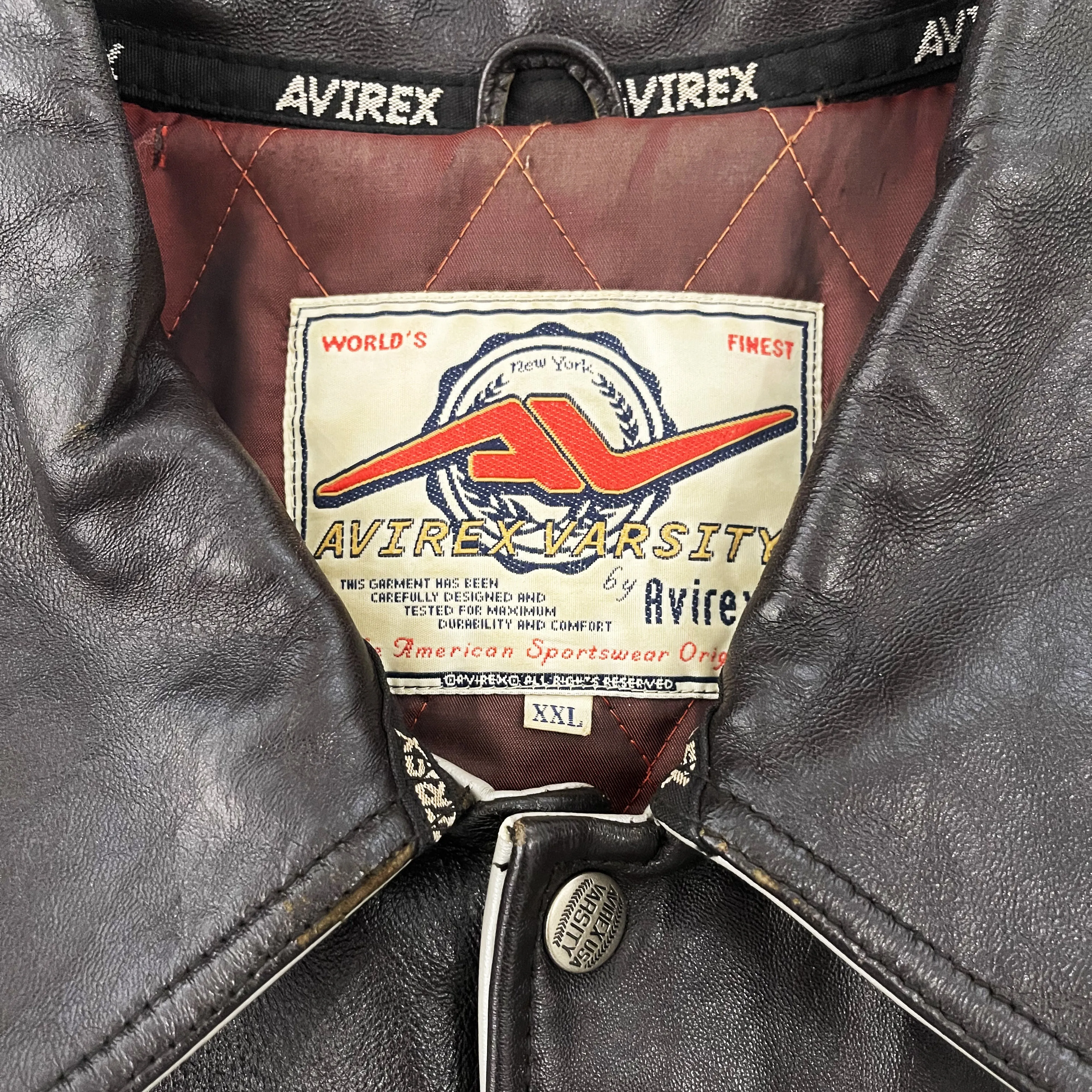 Vintage Avirex Leather Varsity Jacket