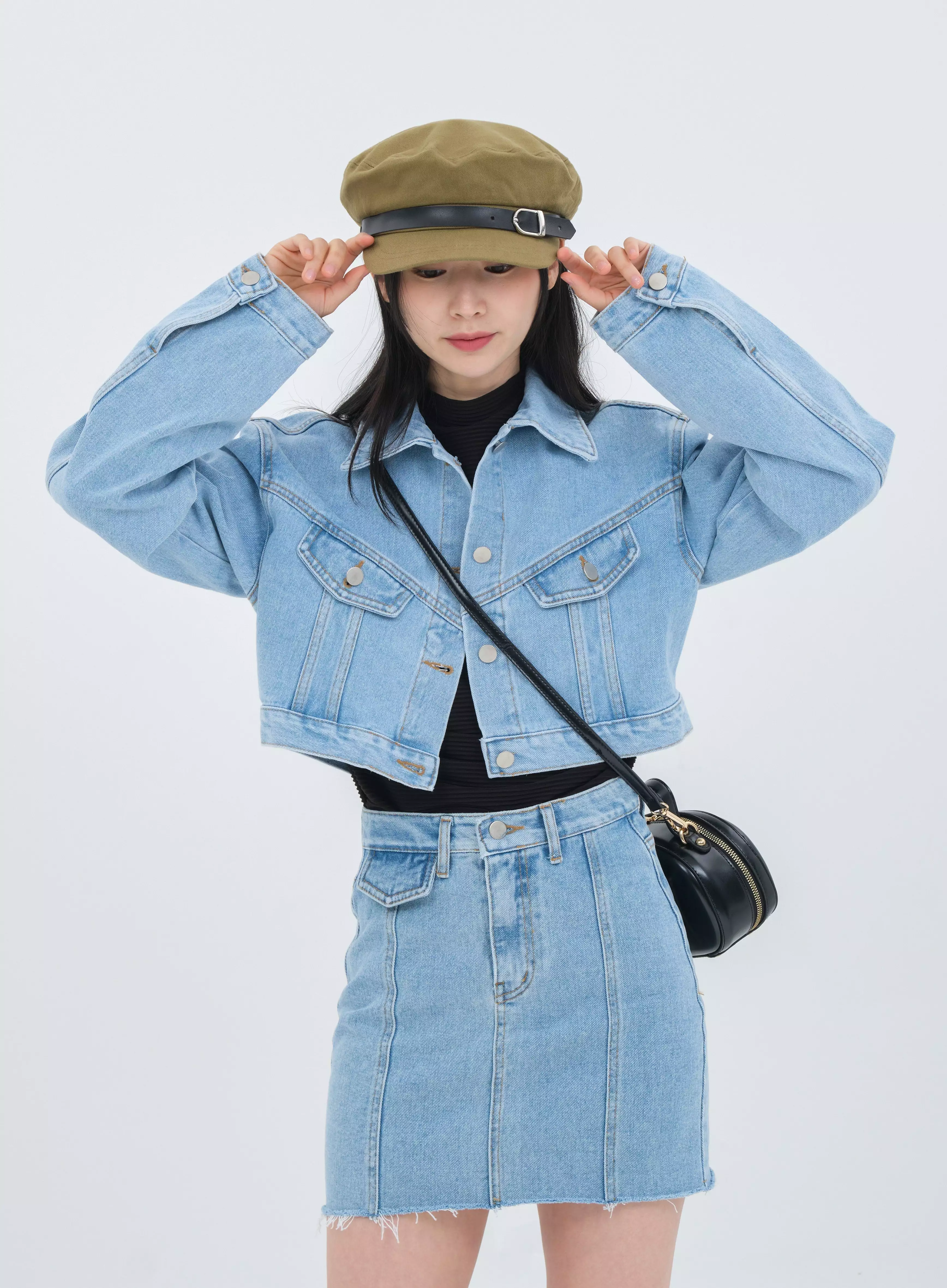 Vintage Denim Set-Up Jacket with Pocket OS20