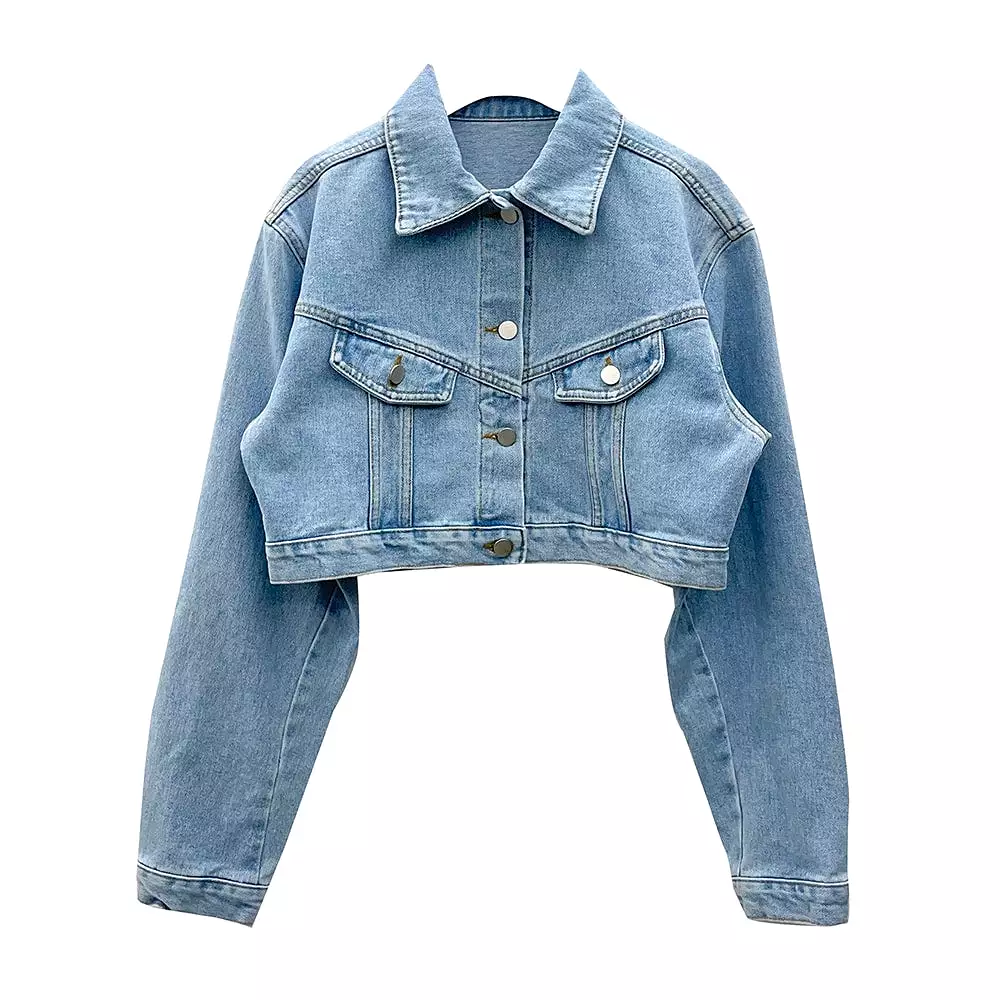 Vintage Denim Set-Up Jacket with Pocket OS20