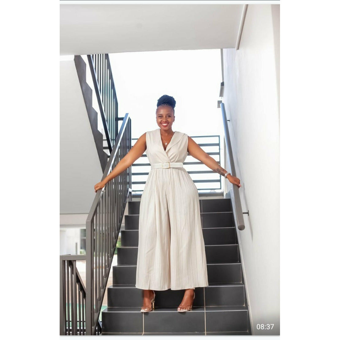 Vintage Sleeveless Wide Leg Jumpsuit