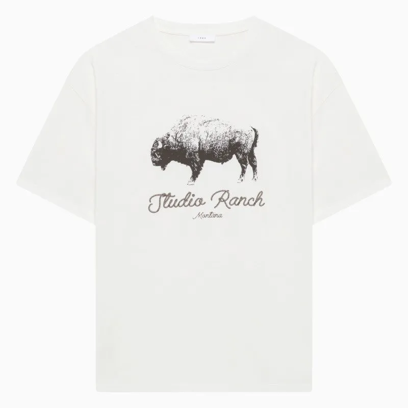 WHITE STUDIO RANCH BIG BUFFALO T-SHIRT