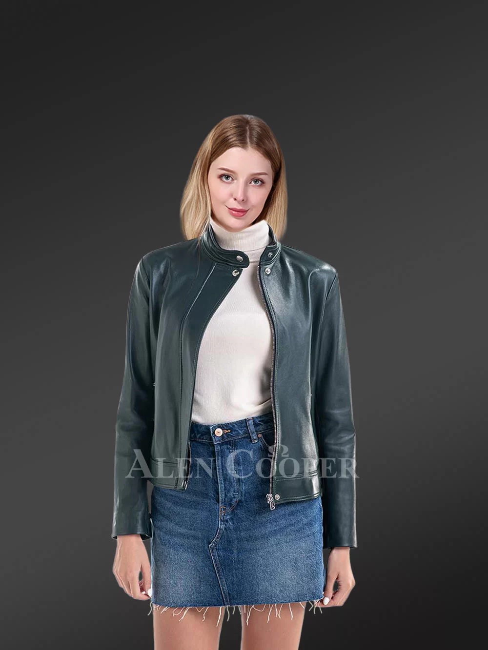 Women's Real Leather Jacket for bikers with exotic and appealing features