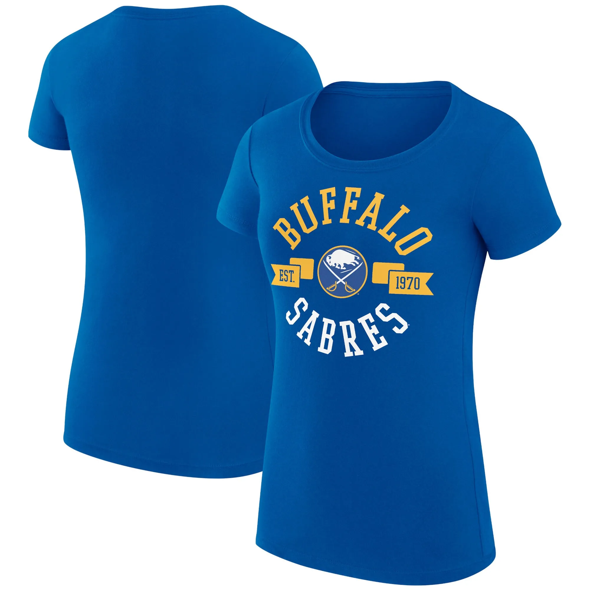 Women's Buffalo Sabres  G-III 4Her by Carl Banks Royal City Graphic Sport Fitted Crewneck T-Shirt