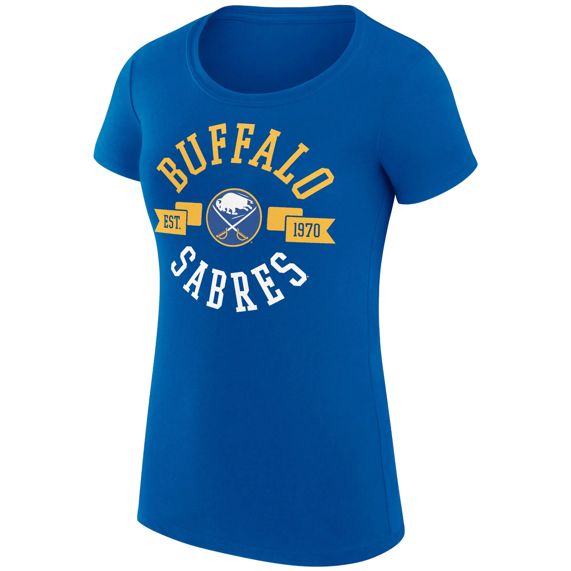 Women's Buffalo Sabres  G-III 4Her by Carl Banks Royal City Graphic Sport Fitted Crewneck T-Shirt