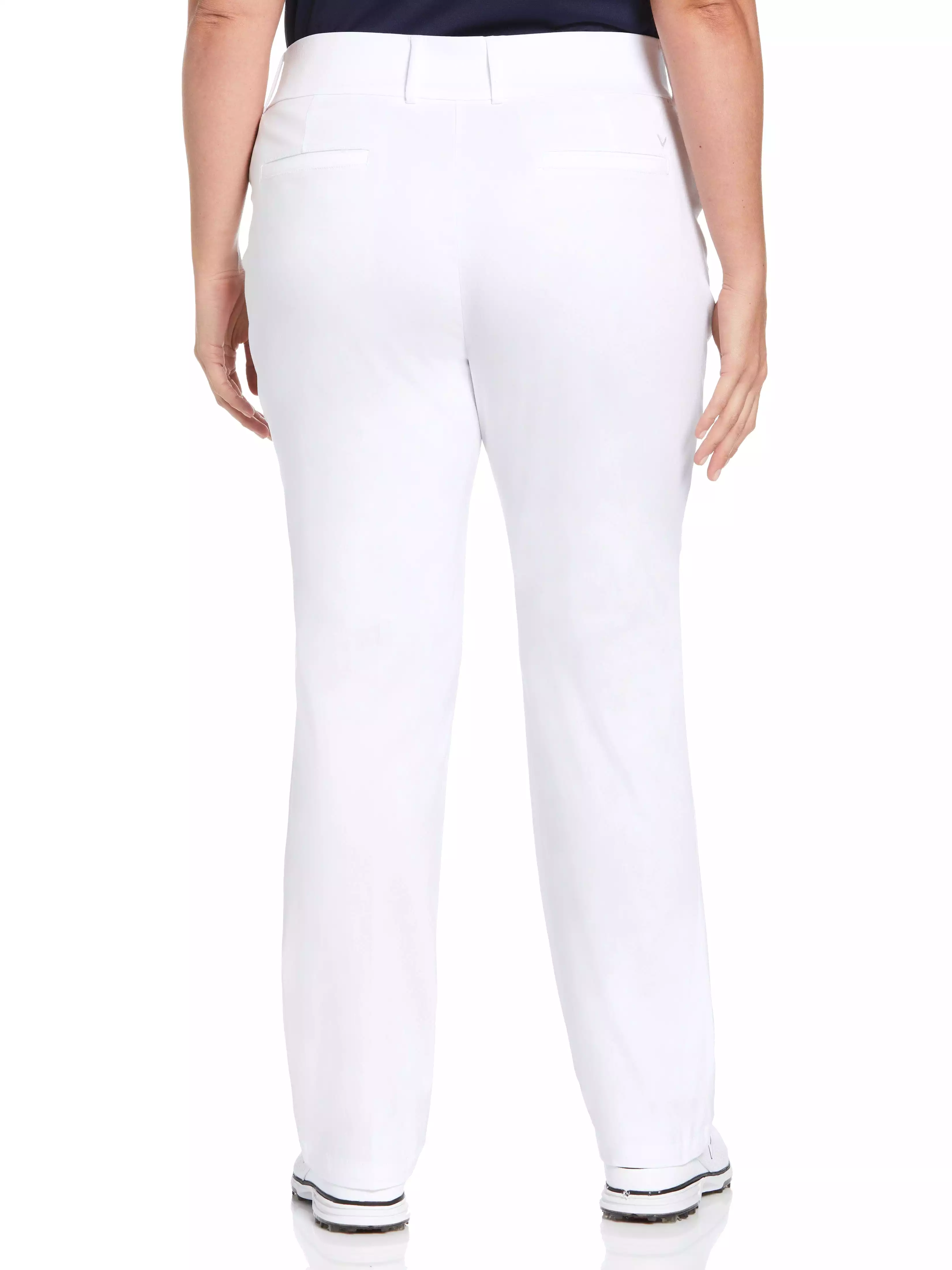 Womens Plus Pull-On Stretch Tech Flat Front Golf Pant